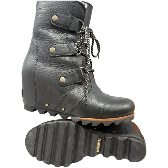 Sorel NL2703 Joan of Arctic Wedge Mid Shearling Lace Up Boot - Picture 9 of 13